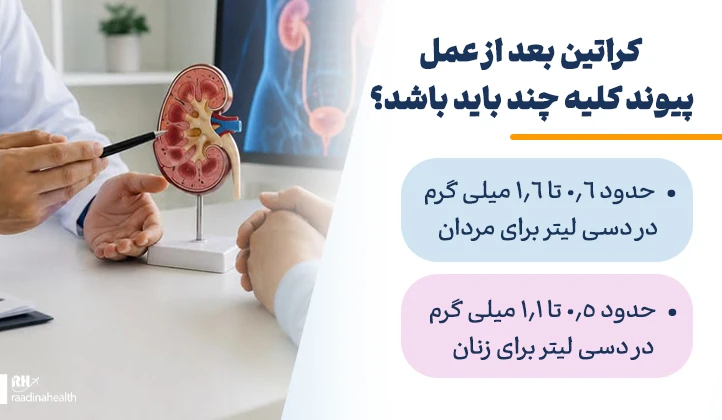 کراتین بعد از عمل پیوند کلیه چند باید باشد؟