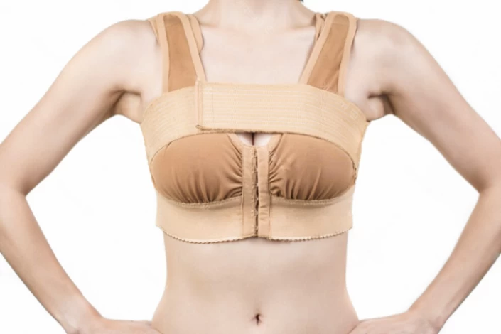 Post-Breast Op Compression Bra with High Cotton Content with or without  Belt