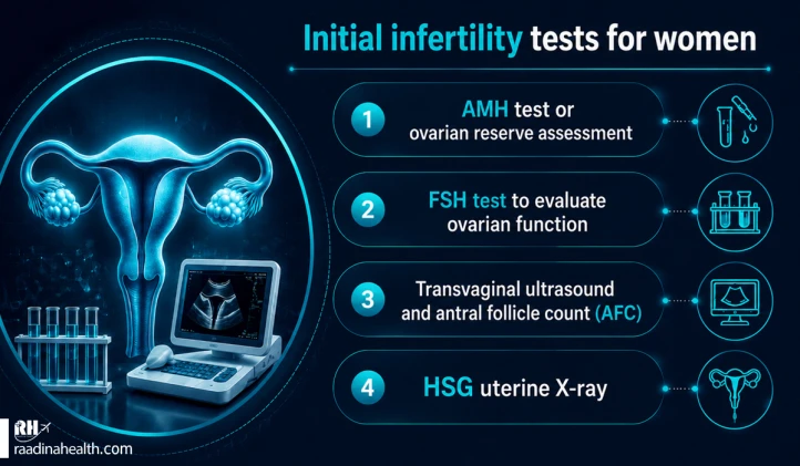 Initial tests for female infertility