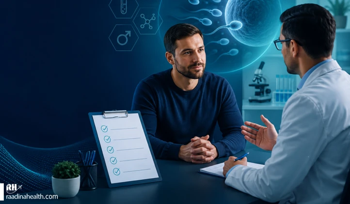 Immediate measures and first steps for infertile men
