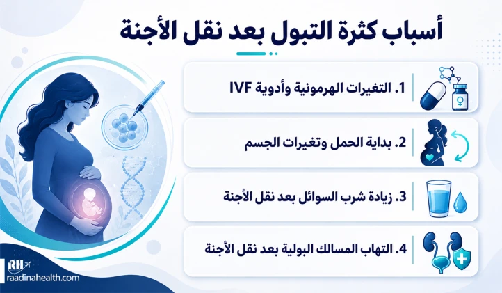 أسباب كثرة التبول بعد نقل الأجنة