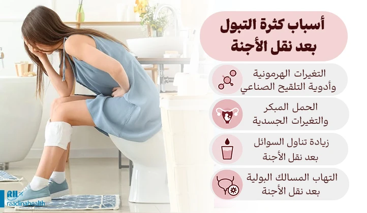أسباب كثرة التبول بعد نقل الأجنة