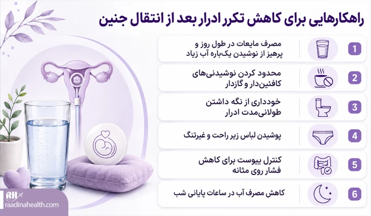 راهکارهایی برای کاهش تکرر ادرار بعد از انتقال جنین