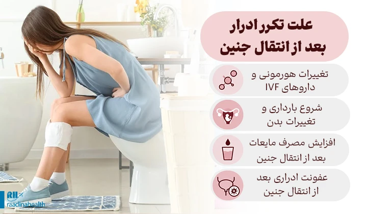 علت تکرر ادرار بعد از انتقال جنین