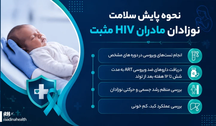 نحوه پایش سلامت نوزادانِ مادران HIV مثبت