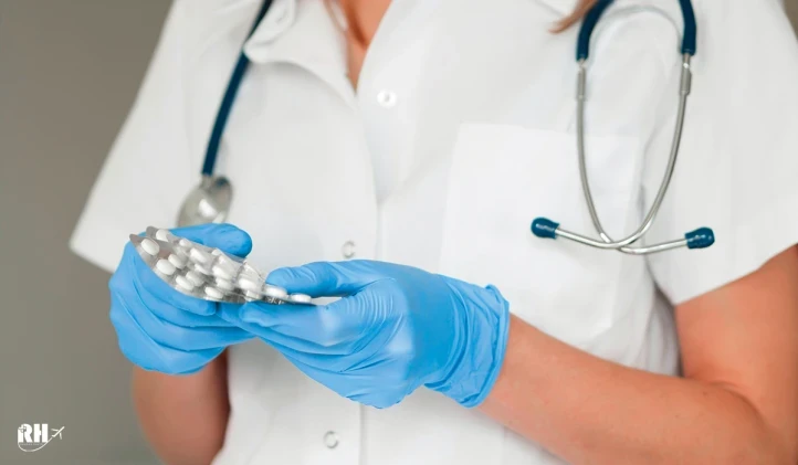 Checking viral load and taking antiviral drugs