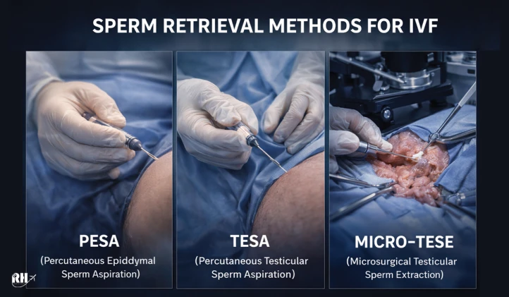 روش‌های گرفتن اسپرم از مرد برای IVF