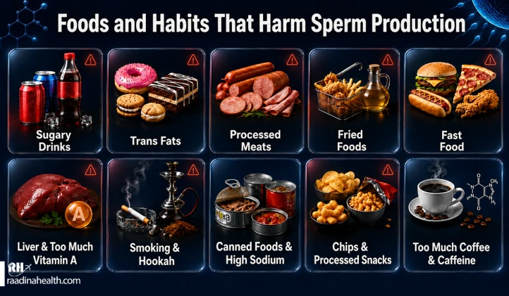 Foods and habits that harm sperm production?