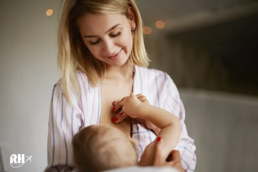 الرضاعة الطبيعية للطفل المولود من تأجير الرحم